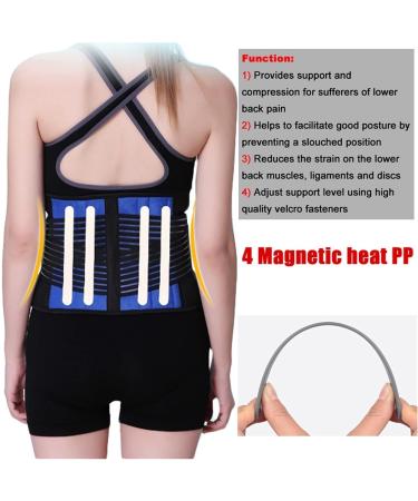 Large Size S-6XL Back Brace & Waist Support Belt | Lumbar Decompression for Men & Women | Pain Relief & Body Shaper 4X-Large Blue - Buy Online on GoSupps.com