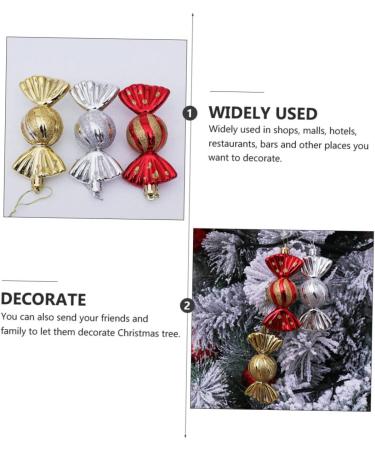 ifundom 5pcs Christmas Ornaments Xmas Ornament Filler Household Red 11X4CM - Buy Online on GoSupps.com