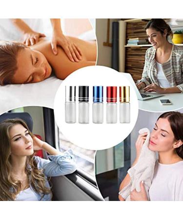 Hongyupu Roll On Glass Bottles for Essential Oils | Refillable Blue Roller Bottles | International Shipping Available - Buy Online on GoSupps.com