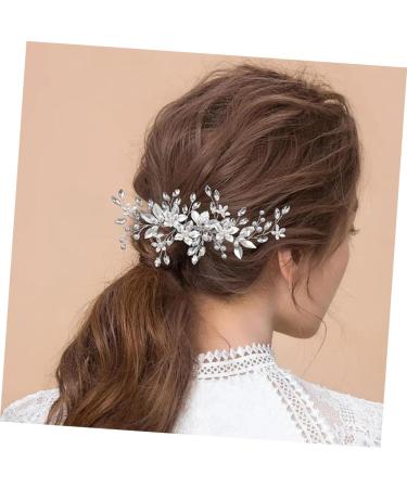 minkissy Wedding Hair Accessories Hair Clips Hair Barrettes Tiara Hair Pin Bride Hairpin Bridal Hair Accessory Girl Headpiece Bride Headpieces for Wedding Hair Comb Rhinestones Leaf Women's - Buy Online on GoSupps.com