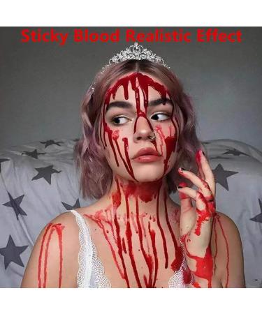 Mysense Dripping Stage Fake Blood (0.27 oz) - Washable & Edible for Realistic Effects | Halloween Cosplay SFX Makeup for Zombie, Vampire, and Dark Themes - Buy Online on GoSupps.com