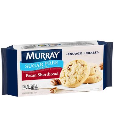 Murray Sugar Free Cookies, Pecan Shortbread, 8.8 Ounce Tray, Pack of 12 Pecan Shortbread 8.8 Ounce (Pack of 12)