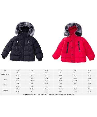 Odziezet Baby Winter Hooded Jacket - Red | Thicken Down Puffer Coat 2-3 Years - Buy Online on GoSupps.com