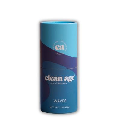 Waves Natural Deodorant for Teens | Aluminum Free Baking soda Free