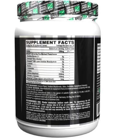 Nutrex Research Outlift Pre-Workout Powerhouse | Blue Raspberry | 20 Servings - Buy Online on GoSupps.com