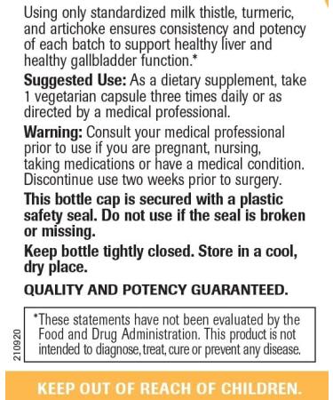 Natural Liver Support & Detox Supplements with Milk Thistle, Artichoke & Turmeric - Healthy Liver Function & Repair - Vegetarian Capsules - 30 Day Supply - Buy Online on GoSupps.com