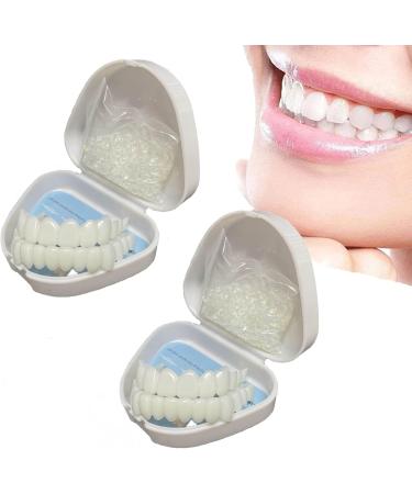 Flipped Warm 2 Pairs of Veneers Teeth - Instant Cosmetic Dentures for Bright Smiles | Global Shipping - Buy Online on GoSupps.com
