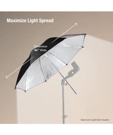 LimoStudio Case of 2  40" Double Layer Black & Silver Photo Studio Umbrella Photo Video Reflector  LMS127 - Buy Online on GoSupps.com