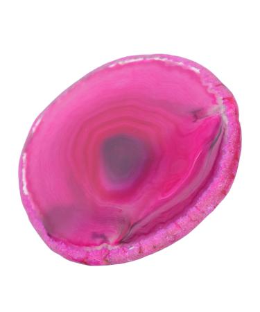 FRCOLOR 1 Piece Natural Agate Mixing Plate Durable Manicure Palette For Color Mixing Nail Art For Lipstick Pigments Elegant Storage Solution For Women