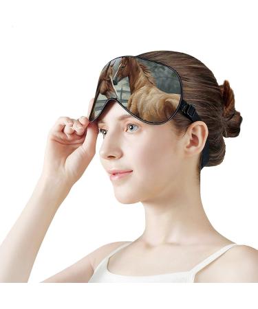 Buy Embroidered Sleep Mask for Men & Women - Breathable Light Blocking Eye Cover with Adjustable Strap for Comfortable Sleep & Naps - Buy Online on GoSupps.com