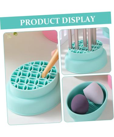 SOESFOUFU Silicone Brush Cleaning Bowl Makeup Brush Drying Stand Makeup Brush Cleaning Pad Makeup Brush Drying Mat Silicone Cleaning Bowl Foldable Brush Sponge Silica Gel Scrubber - Buy Online on GoSupps.com