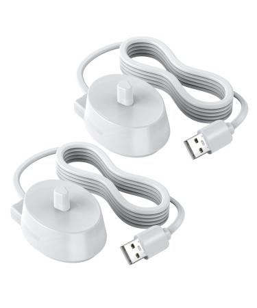USB charging station for brown oral b ancable electrical toothbrush 3757 charger for oral b per genius smart series IP67 waterproof charging cable portable chargers for oral b (2 pieces) USB-2PC