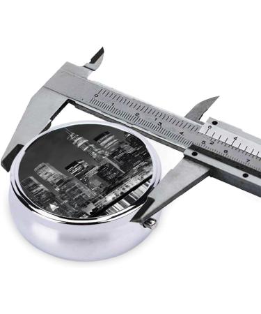 New York Paintings Mini Round Pill Box | 3 Compartment Travel Organizer | Portable Medicine Case for Home & Office - Buy Online on GoSupps.com