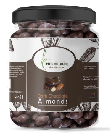THE EDIBLES Dark Chocolate Coated California Almonds 200 gms Dark chocolate almond_Packing May Vary