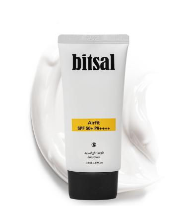 Bitsal Airfit Multi-tasking Radiant Sunscreen SPF50+ Lightweight UV Protection with Hyaluronic Acid & Jojoba Oil Soft Matte Glow Finish No Greasy Feel