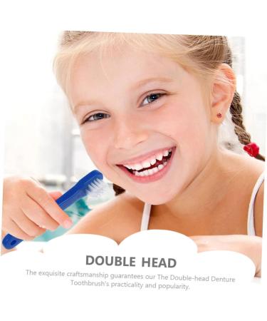 Ultechnov Double-Headed False Toothbrush for Prosthesis Cleaning | Hard Bristles Retainer Brush | 1 Pack Color-Sorted - Buy Online on GoSupps.com