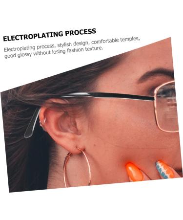 Lurrose 4-Piece Glasses Repair Set - Universal Replacement Arms for Men & Women - Sunglasses Accessories with Metal Plates - Black (2pcs 13.3x0.6cm) - Buy Online on GoSupps.com