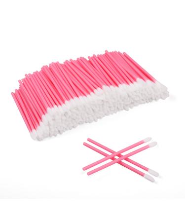 Yokilly 300 PCS Lip Brush Disposable Lip Wands Lip Mask Applicator Lip Brushes Disposable Makeup Brushes Set Lipstick Applicator Disposable Tool for Lips Eyes And Makeup Application Pink