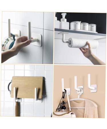 BUTIFULSIC 10pcs Multifunctional Hook Wall Towel Rack Clothes Hook Towel Bar Kitchen Hook Coat Hook White Abs - Buy Online on GoSupps.com