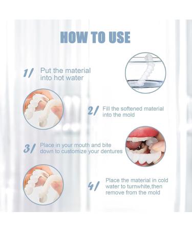 Denture Veneers Dental Tooth False Teeth Snap On Top and Bottom for Men and Women Fix Confident Smile - Buy Online on GoSupps.com