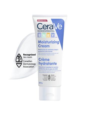 CeraVe BABY Moisturizing Cream Gentle Baby Skincare For Face and Body with Ceramides and Hyaluronic Acid Fragrance-Free Paraben-Free & Dye-Free Developed with Pediatric Dermatologists 227GR 227 ml (Pack of 1) CREAM Lotion