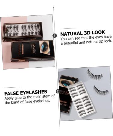 Beavorty 10 Pairs Fake eyelashes cosmetic drama lashes natural fluffy lashes carnival makeup supplies rapid blooming lashes eyelashes Thick Eyelash dense chemical fiber 3d extend - Buy Online on GoSupps.com