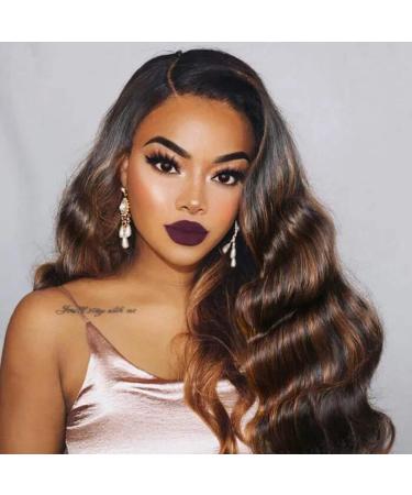 UNICE Brown Highlight Body Wave Human Hair Weave Bundle - Brazilian Remy Hair Ombre Blonde Wavy Weaves - TFB30, 16 18 20 Inch - Buy Online on GoSupps.com