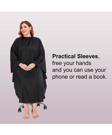 Premium Black Hairdresser Cape | Salon Cape for Hair Coloring | International Shipping Available - Buy Online on GoSupps.com