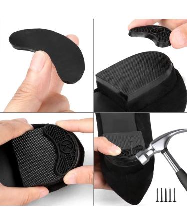 Shoe Heel Plates 10 Pairs Black - Replacement Heel Taps Repair Pad with Nails - Buy Online on GoSupps.com