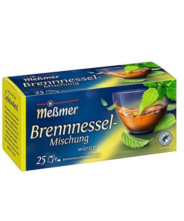 Meßmer Nettle Blend | 25 | Teabags | Vegan | Gluten-free | Lactose-free 25 Teabags Nettle Blend - Buy Online on GoSupps.com