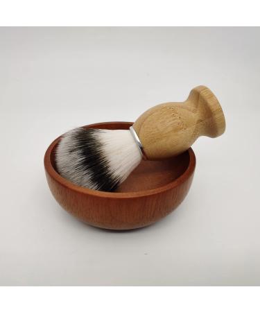 KIKC Handmade Shaving Brush - Professional Design for Men's Shaving | Synthetic Tool for Safety Razors | Bamboo Tri-Color - Buy Online on GoSupps.com