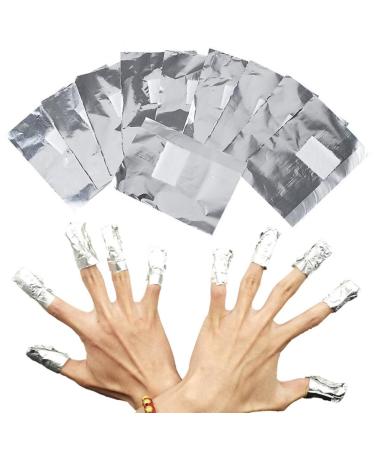 MERRYHAPY MERRYHAPY Pack of 200 Gel Nail Polish Removers Aluminum Foil Sheets Cuticle Removers for Women