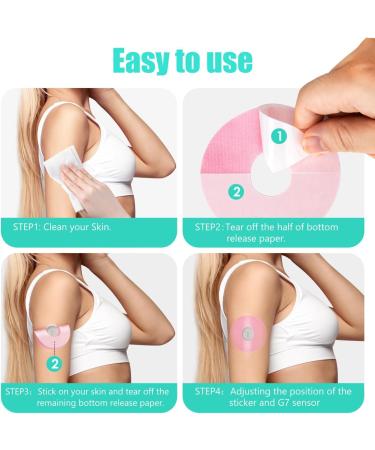 20 Pieces Waterproof Self-Adhesive Dexcom G7 Overpatch - Pink | Pre-Cut Patches for G7 Sensor by Youshares - Buy Online on GoSupps.com