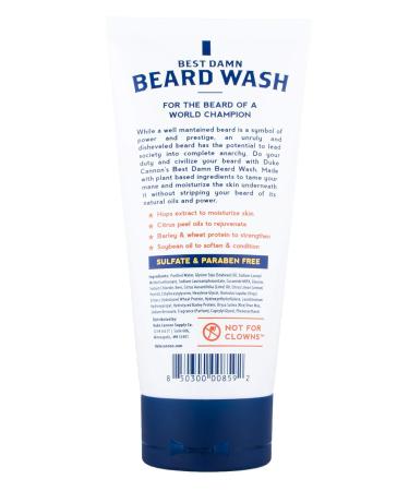 Duke Cannon Supply Co. Best Beard Wash 6oz - Natural & Organic Ingredients - Buy Online on GoSupps.com