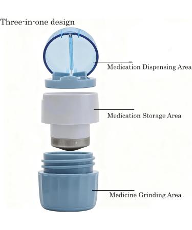 Coupe Medicaments Multifonction 3 En 1 S parateur De Comprim s Avec Lame Broyeur Medicament Avec Compartiment De Rangement Et Lame Convient Aux Personnes Ayant Des Difficult s Avaler - Buy Online on GoSupps.com