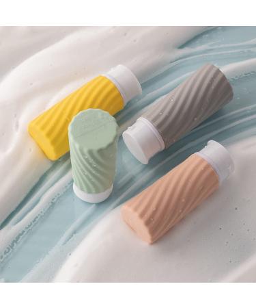 Owlyee 3oz Travel Bottles 4PCS Set - TSA Approved, Leak Proof Toiletry Containers for Shampoo, Conditioner, Lotion - Grey, Green, Pink, Yellow - Buy Online on GoSupps.com