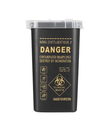 Buy Disposable Blade Waste Box 1L - Black Plastic 10x10x15.5 cm for Safe Disposal | International Shipping Available - Buy Online on GoSupps.com