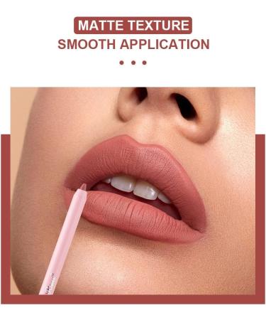 Dulele 12 Colors Matte Lip Liner Set - Professional Makeup Slim Lipstick Pen for Moisturized & Smooth Lips - High Pigmented Longwear Lip Pencils in Rich Creamy Shades - Buy Online on GoSupps.com