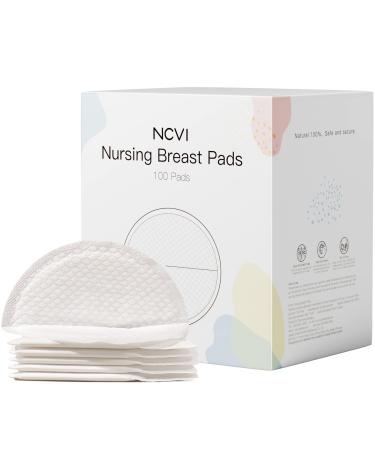 NCVI Nursing Pads Disposable, Breast Pads for Breastfeeding, Ultra Thin & Soft, Portable Nipple Pads, Leak-Proof, Super Absorbent, Keep Dry Nipple Pads, 100 Count