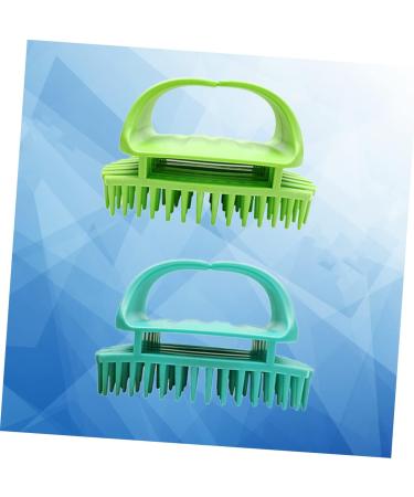 WOONEKY Shampoo Brush Set - 2 Pieces Scalp Massager & Hair Shampoo Brush (11x6 cm) - Green - Perfect for Scalp Care & Hair Health - International Shipping Available - Buy Online on GoSupps.com