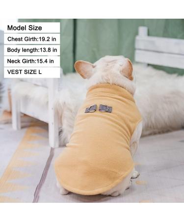 BEAUTYZOO Dog Fleece Vest Sweater | Winter Jacket for Small & Medium Dogs | D-Ring Leash & Hoodie | Cold Weather Coat for XS, S, M Boys & Girls - Beige - Buy Online on GoSupps.com