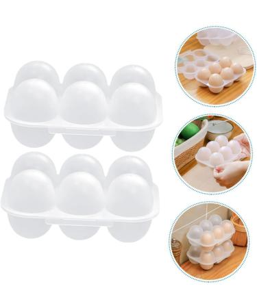 Zerodeko 2pcs Egg Storage Box Plastic Trays Eggs Fridge Egg Holder Egg Holder Dispenser Flat Shoes Organizer - Buy Online on GoSupps.com