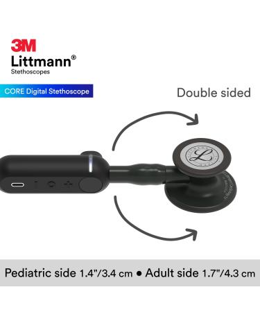 3M Littmann CORE Digital Stethoscope - Black Chestpiece - 27 - 8480 Black Tube - Black Stem - Black Finish - Buy Online on GoSupps.com