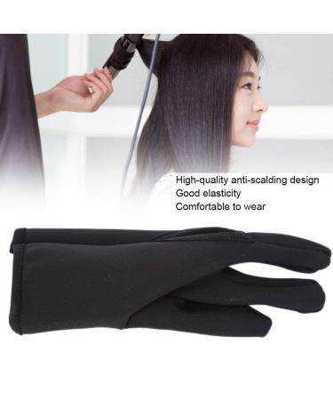 ZJchao Hairdressing Gloves - 3 Finger Protective Insulating Gloves for Curling Iron - Salon & Home Styling Tool (Black) - Buy Online on GoSupps.com