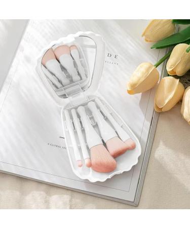 Convenient Beauty Tools Professional Makeup Brush With Mirror Box Mini(White) - Buy Online on GoSupps.com