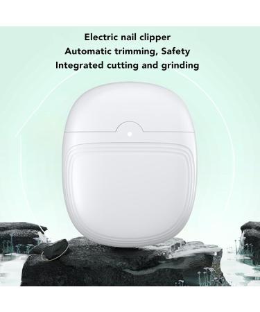 Rechargeable Electric Nail Clipper with Light Quiet for Safety Fingernail Trimmer Portable Design (White) - Buy Online on GoSupps.com