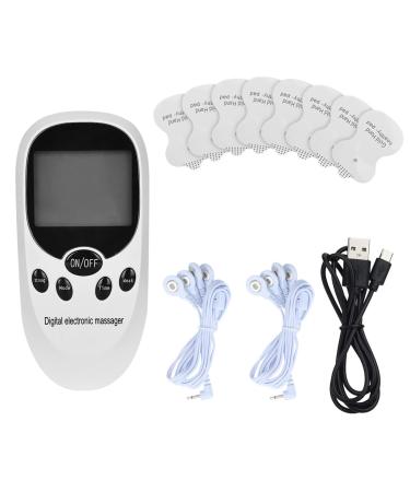Tens EMS device 2 channels and 3-in-1 belly coaches with 8 pieces TENS electrodes Pads muscle stimulator abdominal muscle trainer 10 massage modi electrostimulation for pain relief arthritis