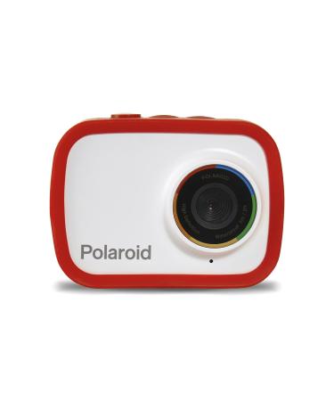 Polaroid Sport Action Camera 720p 12.1mp, Waterproof Camcorder Video Camera with Built in Rechargeable Battery and Mounting Accessories, Action Cam for Vlogging, Sports, Traveling Red (720p)