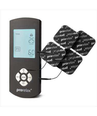 Prorelax Tens/Ems Duo Comfort Blackline |Electrostimulation device |2 therapies with one device |For muscle building and against chronic pain |With a large & illuminated display Duocomfort Black Performance - Buy Online on GoSupps.com