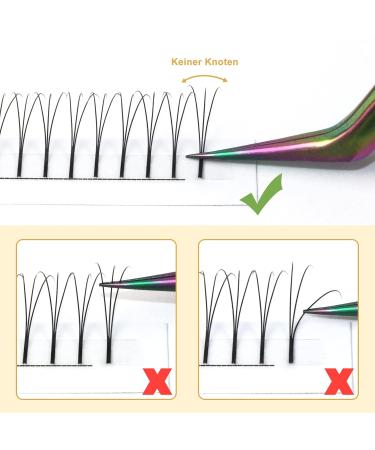 3D Eyelash Extensions C Curl 0.07mm - Long Foot Finished Compartment 8-15mm | Volume Technology & Matt Black Finish - Buy Online on GoSupps.com